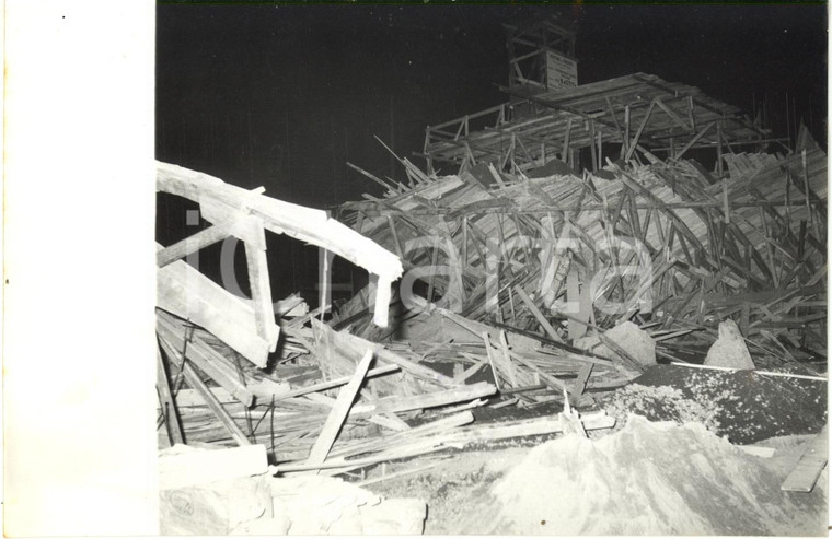 1958 GENOVA RIVAROLO Crollo cantiere ponte ferroviario in costruzione (1) *Foto