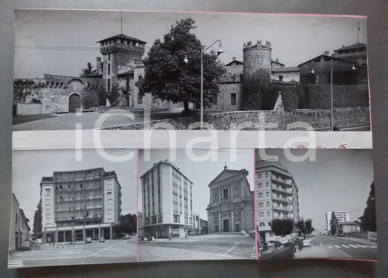 1965 ca SOMMA LOMBARDO Castello Visconti di San Vito - Bozzetto cartolina 40x28