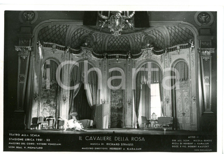 1951 MILANO Teatro alla SCALA "Il Cavaliere della Rosa" - Atto III *Foto seriale