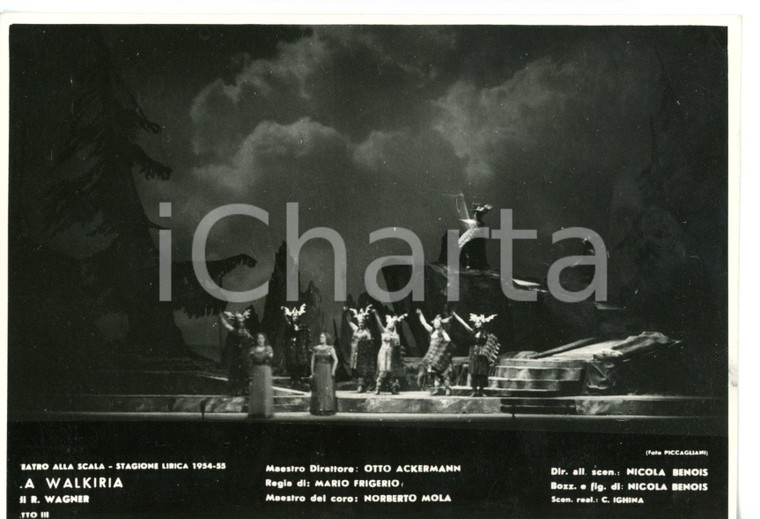 1954 MILANO Teatro alla SCALA "La Walkiria" - Scene Nicola BENOIS *Foto seriale