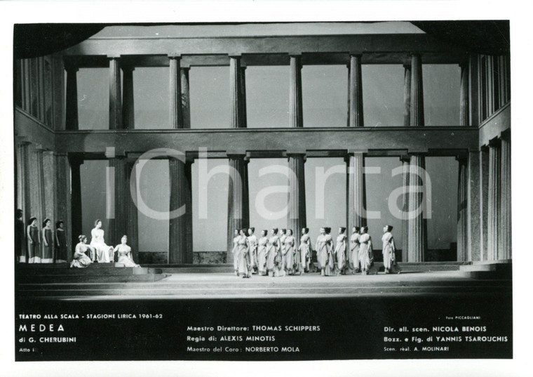 1961 MILANO Teatro alla SCALA "Medea" - Scene di Nicola BENOIS - Foto seriale