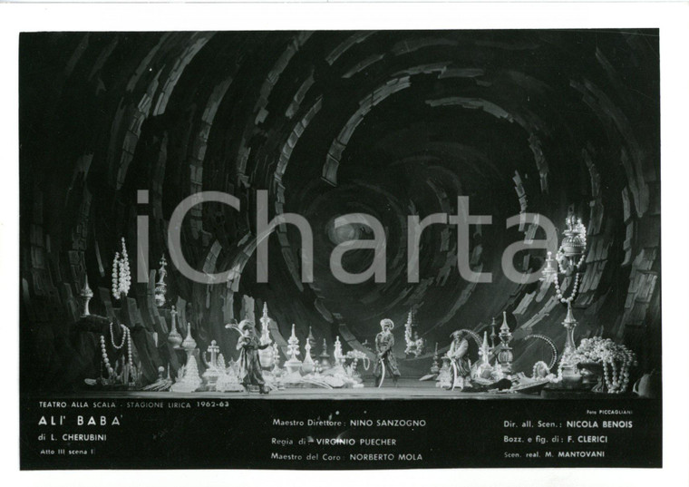 1962 MILANO Teatro alla SCALA "Alì Babà" - Scene di Nicola BENOIS - Foto seriale
