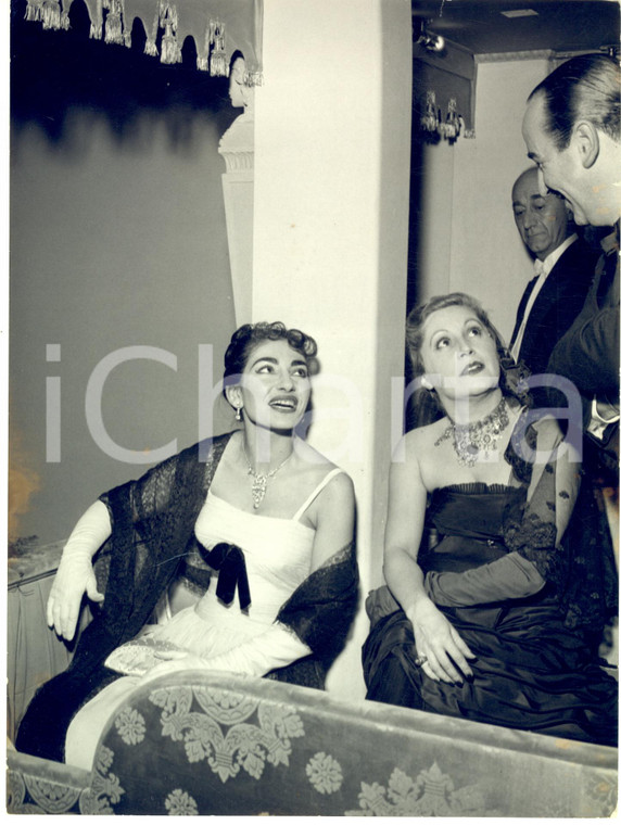 1955 MILANO Maria CALLAS all'inaugurazione della "Piccola Scala" - Foto 18x24 cm