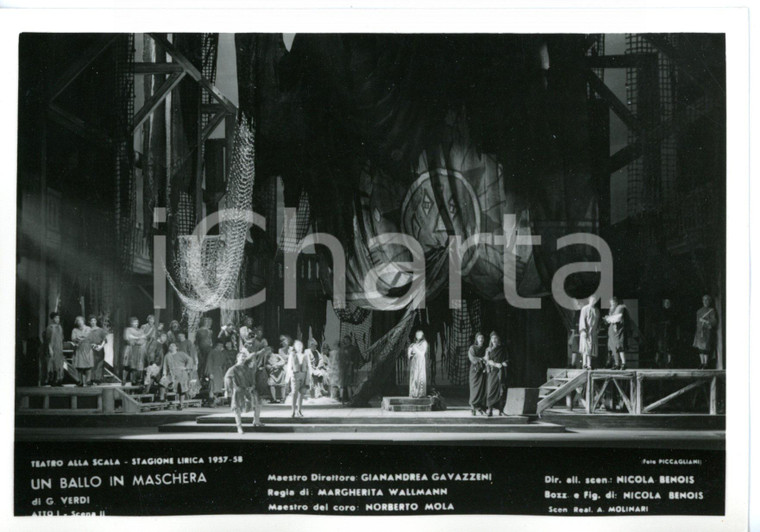 1957 MILANO Teatro alla SCALA "Un Ballo in Maschera" - Atto I *Foto seriale