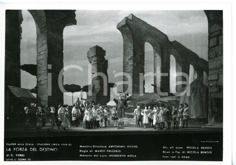 1954 MILANO Teatro alla SCALA "La Forza del Destino" - Atto II *Foto seriale