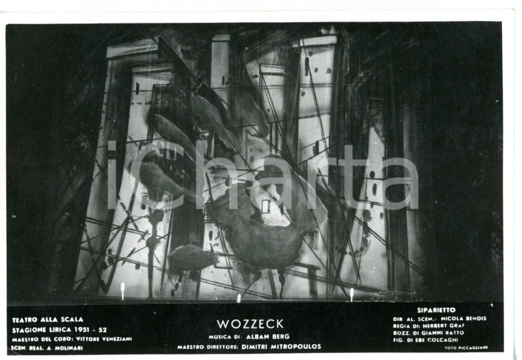 1951 MILANO Teatro alla SCALA "Wozzeck" - Scene di Nicola BENOIS - Foto seriale