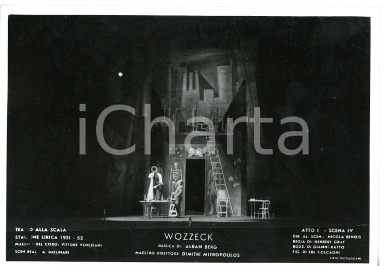 1951 MILANO Teatro alla SCALA "Wozzeck" - Scene di Nicola BENOIS *Foto seriale