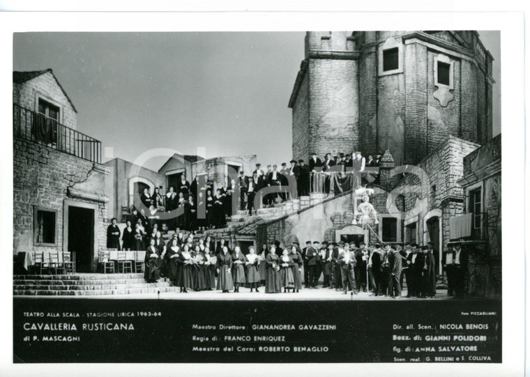 1963 MILANO Teatro alla SCALA "Cavalleria Rusticana" - Scene Nicola BENOIS *Foto