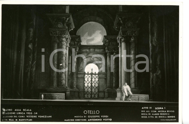 1953 MILANO Teatro alla SCALA "Otello" - Atto III - Scene BENOIS - Foto seriale