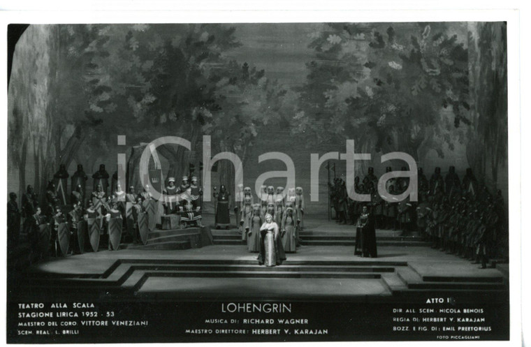 1952 MILANO Teatro alla SCALA "Lohengrin" - Scene Nicola BENOIS *Foto seriale