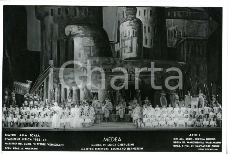 1953 MILANO Teatro alla SCALA "Medea" Atto I - Scene N. BENOIS *Foto seriale