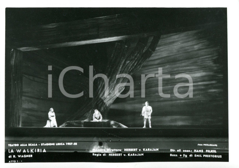 1958 MILANO Teatro alla SCALA "La Walkiria" - Scene Hans FELKEL *Fotocartolina