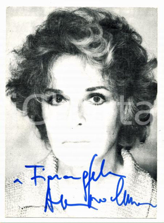 1970 ca TEATRO Ritratto di Anna PROCLEMER - Autografo su foto seriale