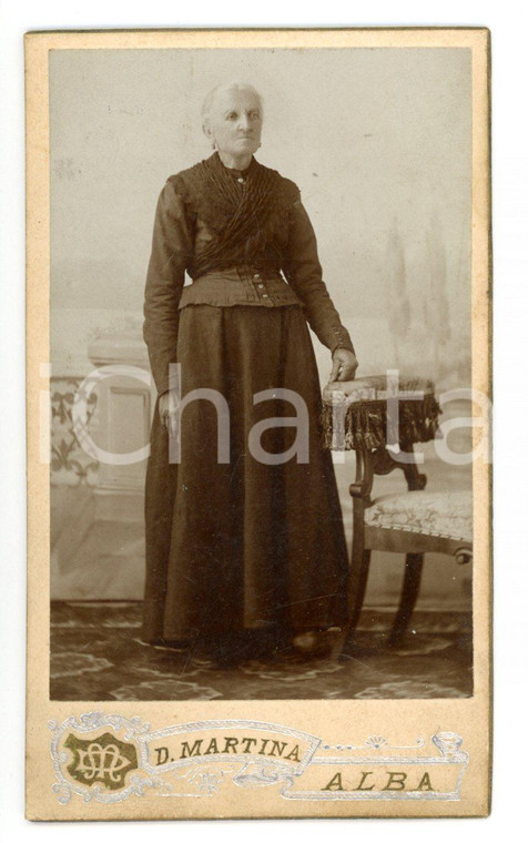 1880 ca ALBA Famiglia CANE GALLI - Ritratto di anziana donna - Foto MARTINA CDV