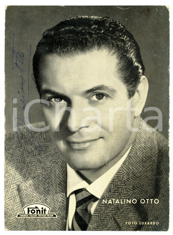 1940 ca MUSICA Cantante Natalino OTTO - Foto seriale FONIT con AUTOGRAFO