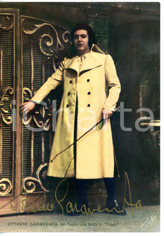 1975 ca MILANO LIRICA Tenore Ottavio GARAVENTA in "Tosca" - Foto con AUTOGRAFO