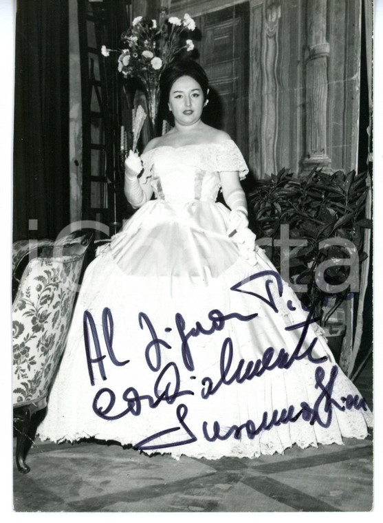 1960 ca LIRICA Soprano Susanna GHIONE - Foto seriale con AUTOGRAFO 10x15 cm