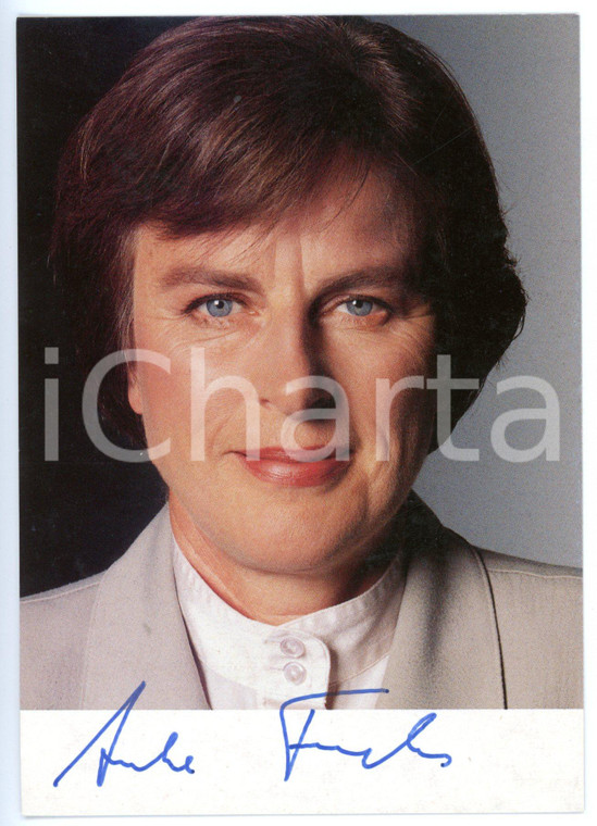 1990 ca POLITICA - SPD Anke FUCHS *Fotocartolina con AUTOGRAFO 10x15 cm