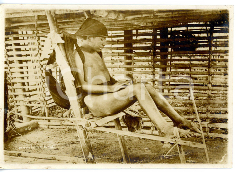 1920 ca FILIPPINE - IGOROT Tradizionale rituale funebre - Foto COSTUME 17x12 cm