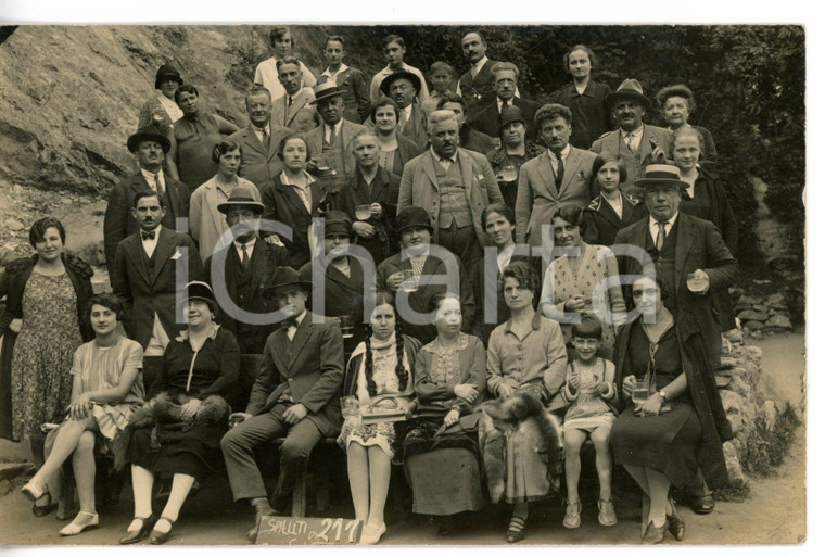 1927 SAINT-VINCENT Comitiva di turisti in gita - Foto di gruppo FP  NV