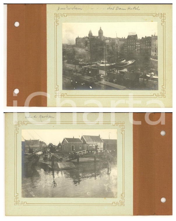 1910 ca AMSTERDAM Veduta del centro - Isola di Marken - Lotto 2 foto ANIMATE