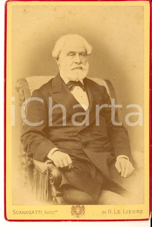 1880 ca TORINO Ritratto di gentiluomo in poltrona - Foto SCANAGATTI LE LIEURE