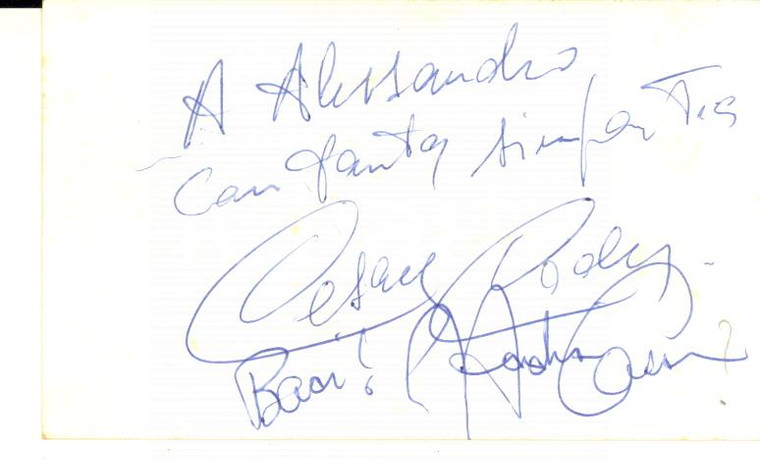 1970 ca MILANO Biglietto con messaggio Cesare CADEO *AUTOGRAFO