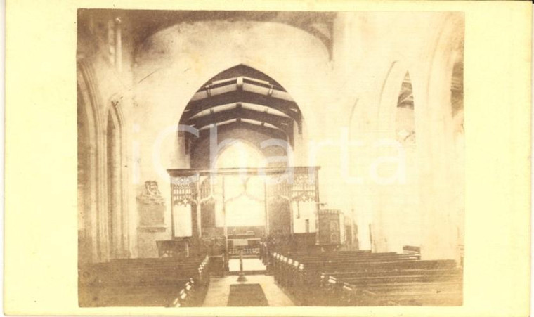1870 ca CLAVERING (UK) St Mary & St Clement's church - Interior - Photo COLLINGS