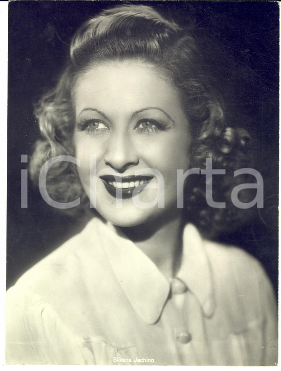 1950 ca CINEMA Attrice Silvana JACHINO - Ritratto - Fotografia seriale 18x24 cm