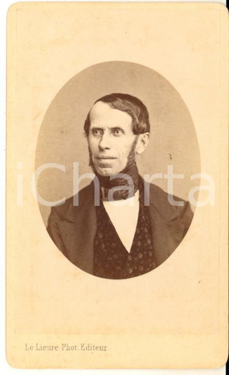 1870 ca TORINO Ritratto di un gentiluomo - Fotografia LE LIEURE CDV