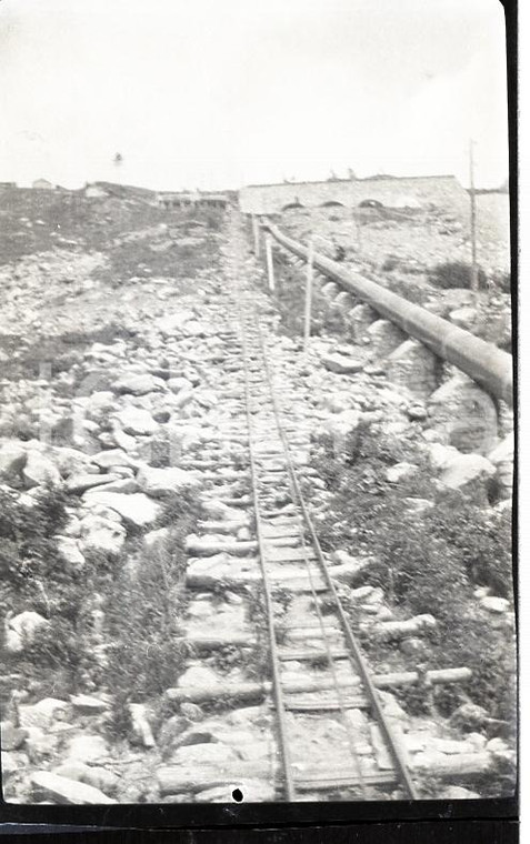 6X4cm NEGATIVO ORIGINALE*1907 LAGO D'ARNO Condotta della centrale idroelettrica 