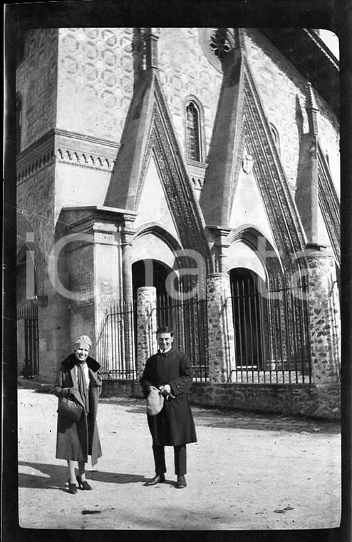 6X4cm NEGATIVO ORIGINALE*1927 BUTTIGLIERA ALTA Abbazia Sant'Antonio Ranverso (3)