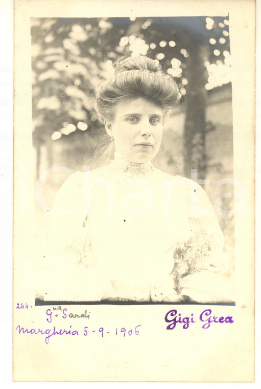 1906 MARGHERIA (Area ASTI?) Giovanna SARDI - Ritratto (5) Foto Gigi GREA