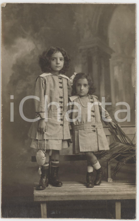 1930 BOLOGNA Ritratto di due sorelle - Foto A. DAL MISTRO 8x14 cm