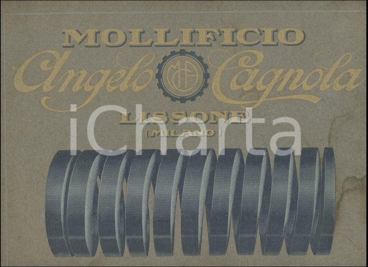1920 LISSONE (MB) Mollificio Angelo CAGNOLA - Catalogo ILLUSTRATO DANNEGGIATO