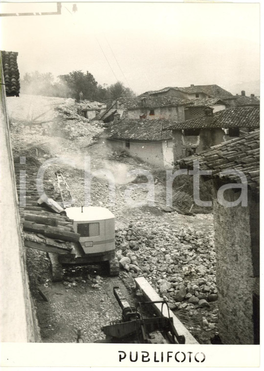 1953 MONASTEROLO DEL CASTELLO Sgombero delle macerie dopo la frana - Foto 13x18