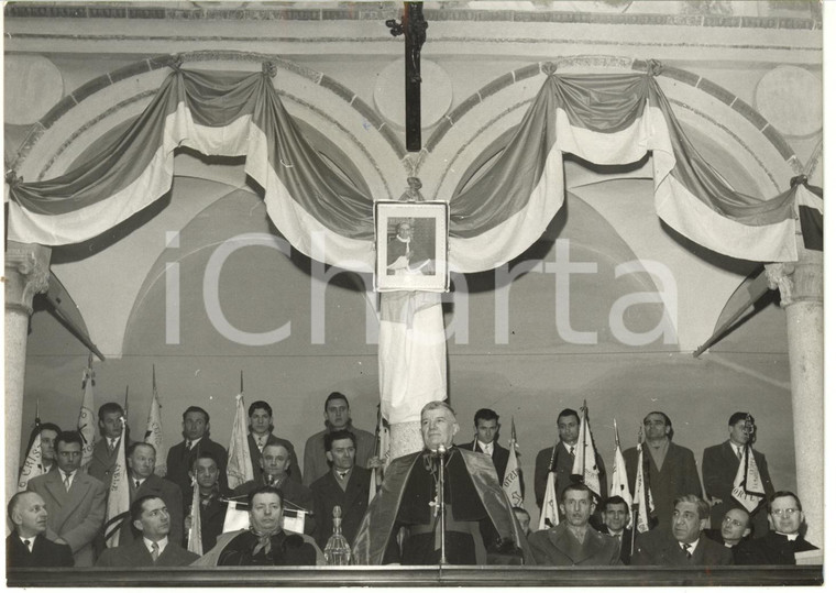 1955 MILANO AZIONE CATTOLICA - Discorso di Monsignor Tarcisio MARTINA *Foto