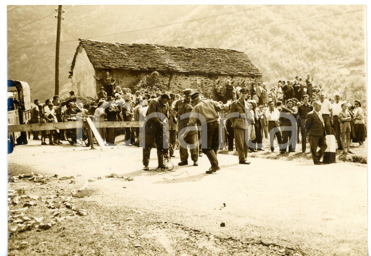 1958 FRANA DI SAN GIOVANNI / CREVOLADOSSOLA Polizia sulla strada del SEMPIONE