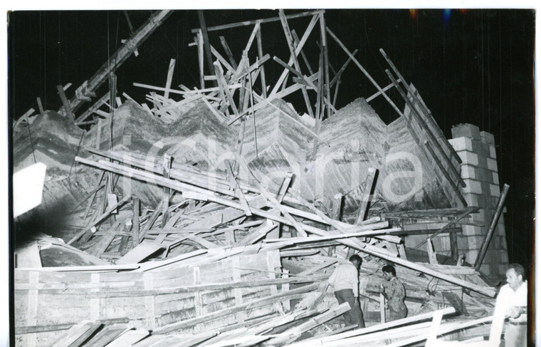 1958 GENOVA - RIVAROLO Crollo cantiere del ponte ferroviario GENOVA-MILANO *Foto
