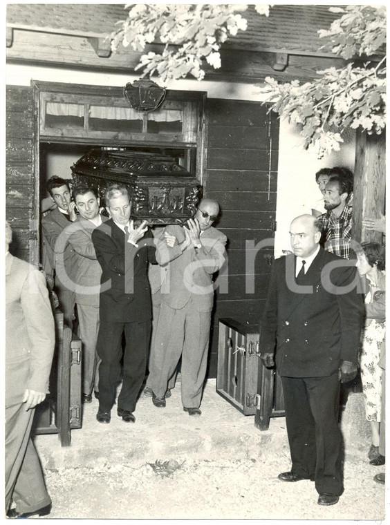 1954 BORGO VALSUGANA Morte Alcide DE GASPERI - Il feretro lascia la villa *Foto