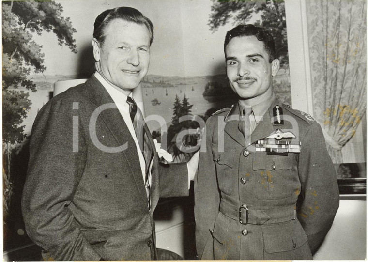 1959 NEW YORK - Governor Nelson ROCKEFELLER with KING HUSSEIN of Jordan *Photo