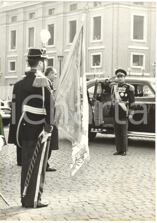 1958 ROMA - Shah Mohammad Reza PAHLAVI in visita ufficiale a papa GIOVANNI XXIII