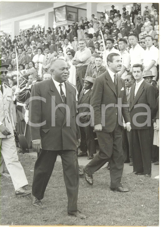 1960 TANANARIVE Jeux de la Communauté - Philibert TSIRANANA et Maurice HERZOG