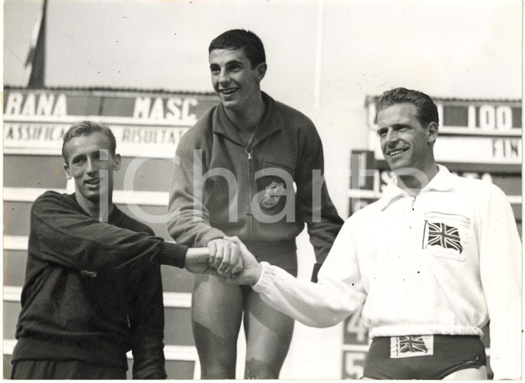 1954 TORINO Campionati Europei NUOTO - Gilbert BOZON László MAGYAR John BROCKWAY