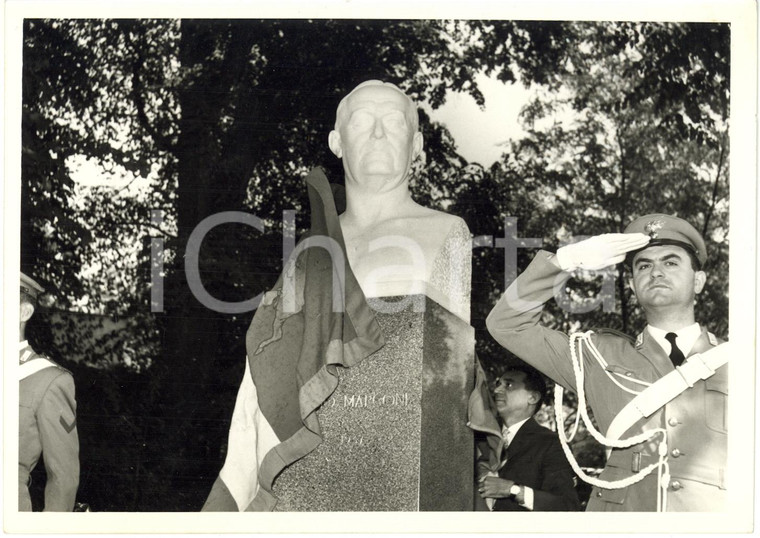 1958 TORINO VIII Mostra della Tecnica - Inaugurazione busto di Guglielmo MARCONI