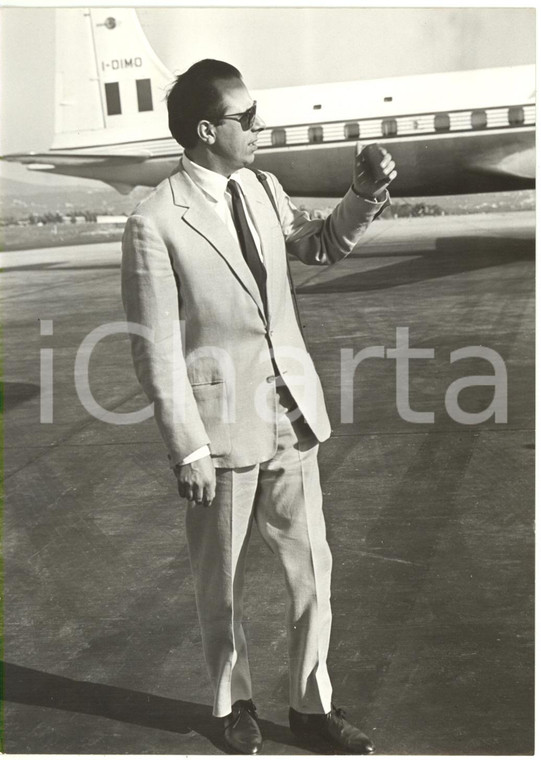 1959 ROMA Aeroporto CIAMPINO - Piero PICCIONI in partenza per Nizza *Foto 13x18