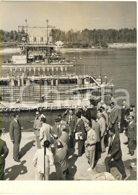 1958 AUTOSTRADA DEL SOLE Viadotto sul PO - Giuseppe TOGNI visita i cantieri