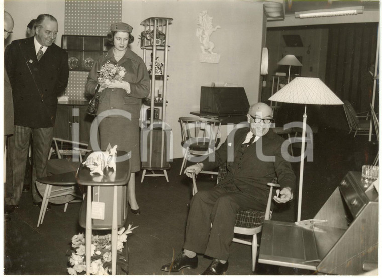 1957 LONDON Earls Court - PRINCESS ALEXANDRA of Kent at the Furniture Exhibition