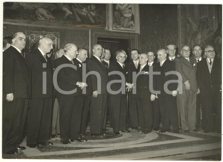 1954 ROMA Giuramento governo FANFANI I - Luigi EINAUDI con i ministri *Foto