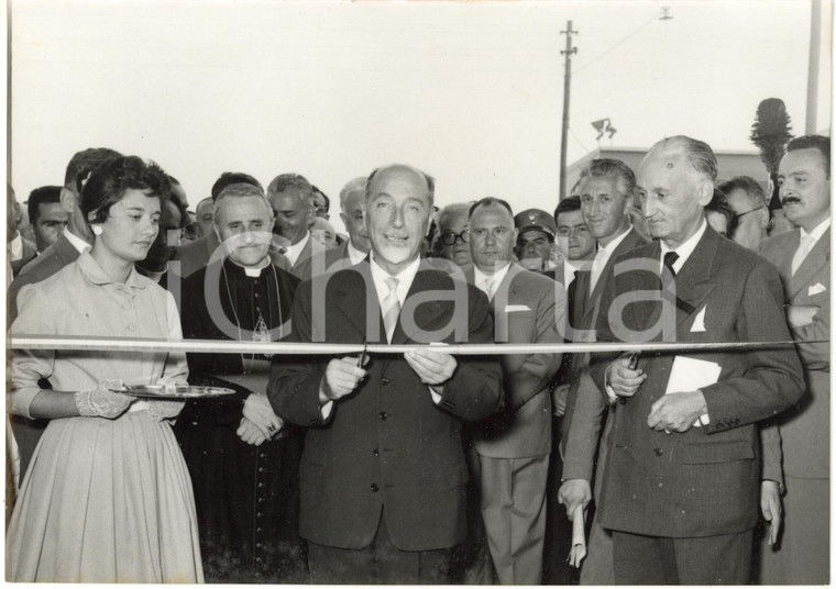 1956 PIACENZA - Ministro Giuseppe MEDICI inaugura Mostra del Metano *Foto 18x13